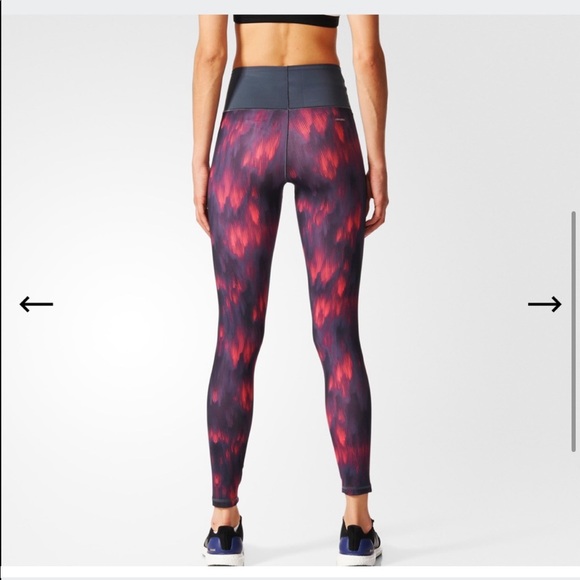 Adidas High-Rise All Over Print Long Tights - Picture 2 of 7